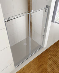 Sunzoom custom glass shower enclosure doors cost is cheapest with curved corner sliding shower door on China WDMA