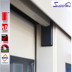 Superwu 12mm aluminium frame sliding glass window sliding and swing window myanmar aluminum sliding window on China WDMA