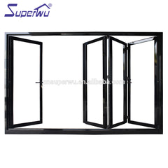 Superwu Australian Standard AS2047 AS/NZS2208 AS1288 aluminum exterior glass folding door on China WDMA