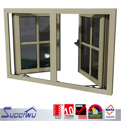 Superwu China Alibaba Supplier single pane aluminum glass casement window on China WDMA