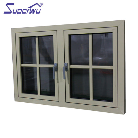 Superwu China Alibaba Supplier single pane aluminum glass casement window on China WDMA