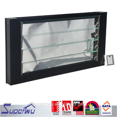 Superwu European style water proof glass window louvre low-E glass aluminium jalousie louvre windows on China WDMA