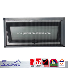 Superwu high quality double glazed aluminium awning windows for commercial use on China WDMA