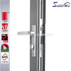 Superwu soundproof aluminium folding glass door price with Australian standards AS2047 on China WDMA