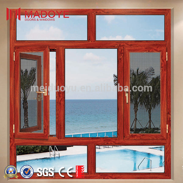 Swing opening aluminium pvc windows double glass casement window on China WDMA