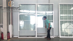 Single hung window sliding window with thermal break aluminum and white color on China WDMA