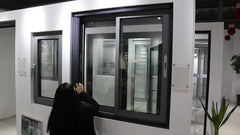 New design picture cheap aluminum double glass sliding window and door price