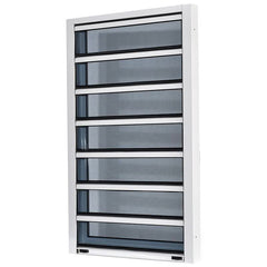 Adjustable Aluminum Glass Louvered windows With Removable Screen on China WDMA