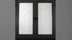 Double french pane windows double tempered glass with shutter blinds for house windows on China WDMA