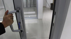 Cheap sound insulation commercial aluminum three rail double glass sliding doors on China WDMA