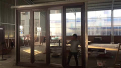 Exterior aluminium folding patio accordion glass doors on China WDMA