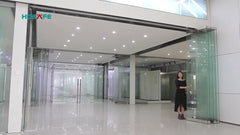 sliding folding glass door interior door for shopping mall on China WDMA