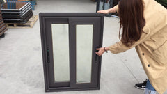 China supplier brown glass aluminium slide and swing doors cost on China WDMA