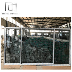 Teeyeo aluminium three track sliding window frames for sale