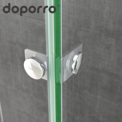 Tempered Stainless Steel Frame Stopper Sliding Glass Shower Door on China WDMA