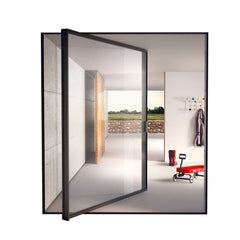 Thermal break American & Australia high quality modern Aluminum Low-E glass Pivot door for store on China WDMA