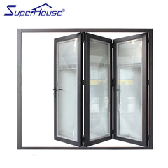 Thermal break aluminium door insulated folding door with blinds in on China WDMA