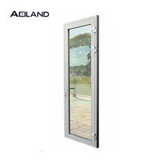 Thermal break aluminum tempered glass french external door on China WDMA