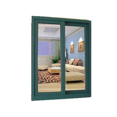 Thermal break double glass aluminum frame horizontal slider window on China WDMA