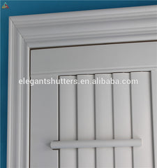 Tilt rod on the middle of panel Timber material louver PVC Plantation Shutter from China on China WDMA