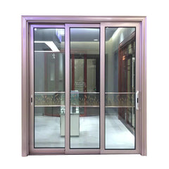 Top Window Aluminum Thermal-break Soundproof Airtight Entry Sliding Door Tempered Glass 2019 Commercial Door Design and Price on China WDMA