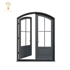 Top Window Aluminum big glass door with grilled designment aluminum patio french door security bar for french door on China WDMA