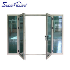 Top quality thermal break aluminium french glass doors on China WDMA