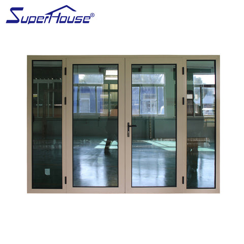 Top quality thermal break aluminium french glass doors on China WDMA