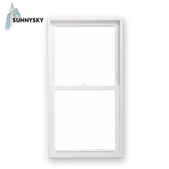 Top selling vinyl edge single pane upvc lifespan double hung mechanism window on China WDMA