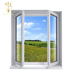 Topwindow Australia Russia Hurricane Impact French Casement Sliding Glaze Openable Windows UPVC PVC Double slide window on China WDMA