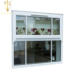 Topwindow Sydney European Single Double Slider 3-panel Tilt-and-turn Folding-Sliding Inward Span with top arch Awning Windows on China WDMA