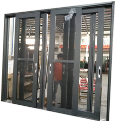 Triple tracks 2.0mm thickness three panel sliding glass door on China WDMA