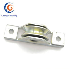 U or V groove white or golden Zinc plated curved sliding gate track and wheel sliding gate roller D48/58/68/78/98mm on China WDMA