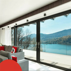 frameless aluminum interior noiseless sliding door Automatic System Double Sided Sliding Door