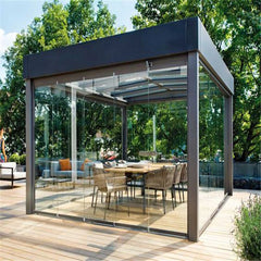 Custom Sizes Sunshade Protection Waterproof Electric Outdoor Aluminum Pergola