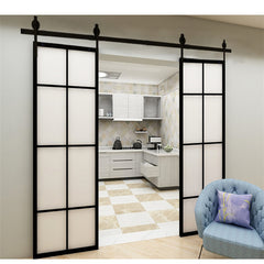 Pocket Patio Door Rustic Steel 8Ft/10Ft Frame Glass Pocket Door Aluminum Steel Glass Frame Pocket Sliding Glass Doors