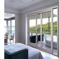 Henderson Sliding Door System Home Aluminum Alma Sliding Door Double Toughened Glass Wire Mesh Sliding Door