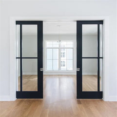 Barn Door For House  Large Glass Tempered Small Barn Door With Alloy Aluminum Hardware Track Kit  Barn Door With Window