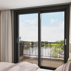 Double Pane Sliding Glass Doors USA Standard Triple Modern Sliding Doors With German Lock Residential Sliding Doors