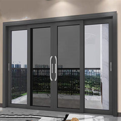 4 Panel Sliding Glass Door Large Missile Approved Frameless Glass Sliding Door With Storm Weather Aluminum Door Window Sliding