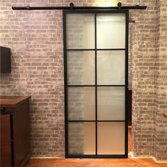 Glass Door Sliding System Sliding Barn Door Glass European Style Simple Doors Barn  Hardware Metal