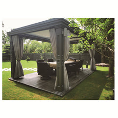 Modern Automatic Patio Gazebo Outdoor Aluminum Pergola Opening Louver Roof Pergolas Design Aluminum Pergola