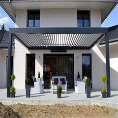 Modern House Design Sun Shade Louvers Roof Waterproof Outdoor Pergola Aluminum