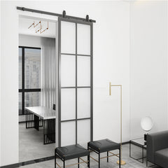 Indoor Sliding Pocket Door French Style Aluminum Iron Pocket Door Slider Steel Framed Hardware Sliding Glass Pocket Door