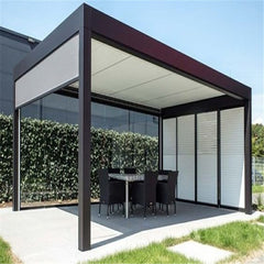 New Modern Modern Motorized Aluminum Pergola With Adjustable Louvers Aluminum Pergola