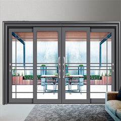 Au Standard Aluminum Motor Cheap 4 Panel Sliding Door Garage Folding Sliding Door Mechanism Coplanar Sliding Door System