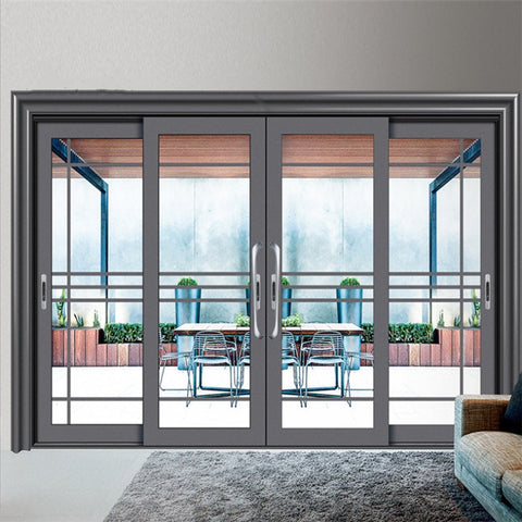 Industrial Sliding Door High Quality Double Glazing Frameless Sliding Glass Door System Rails  Automatic Sliding Door