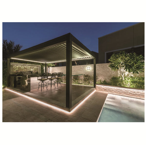 Opening Roof System Pergola Waterproof New Electric Adjustable Roof Garden Aluminum Outdoor aluminum Pergola