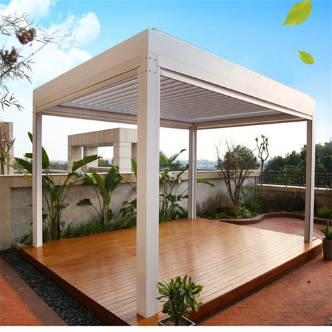 Fast Sale Outdoor Aluminum Motorized Louvre Roof Shade For Pergola Hot Sale New Pergola