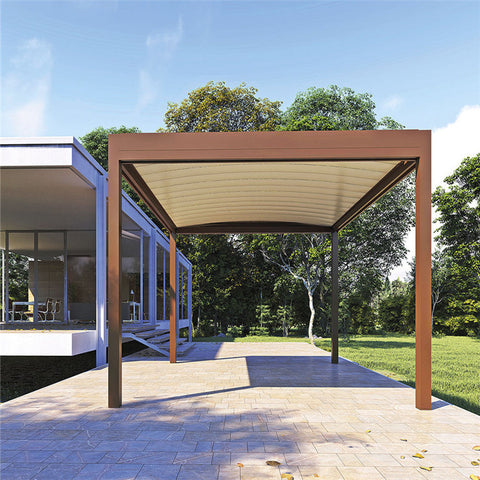 High Quality Outdoor Luxury Motorized Automatic Aluminum Pergola Waterproof Pergola